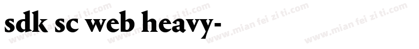 sdk sc web heavy字体转换